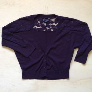 American eagle deep purple cardigan